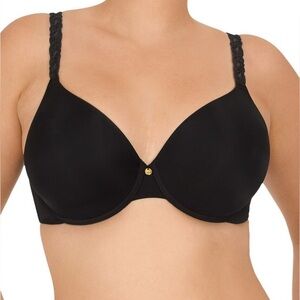 NWOT Natori Pure Luxe Full Fit Underwire Bra Black 34C